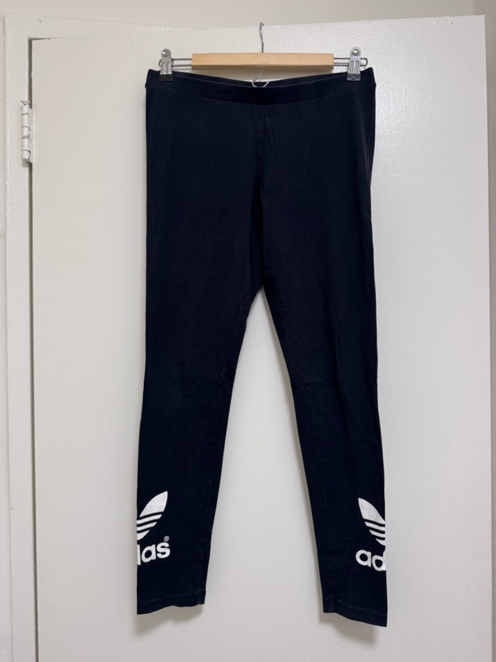Adidas Black Logo Leggings Medium